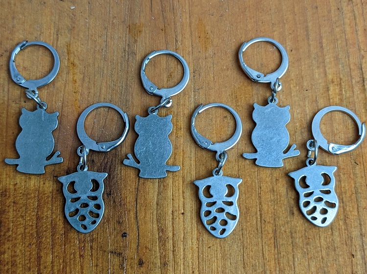 Stainless Steel Removable Stitch Markers – Owl