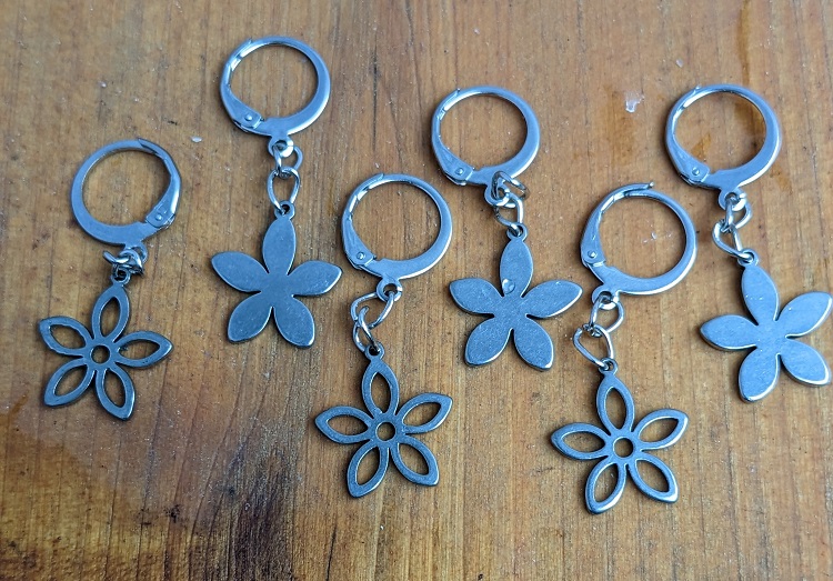 Stainless Steel Removable Stitch Markers – Flower