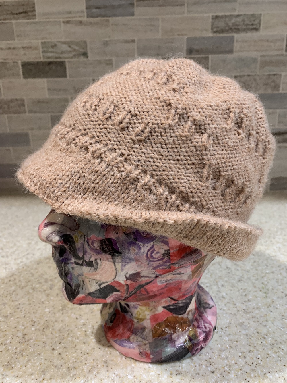 Hand Knit Brimming Hat – Pink